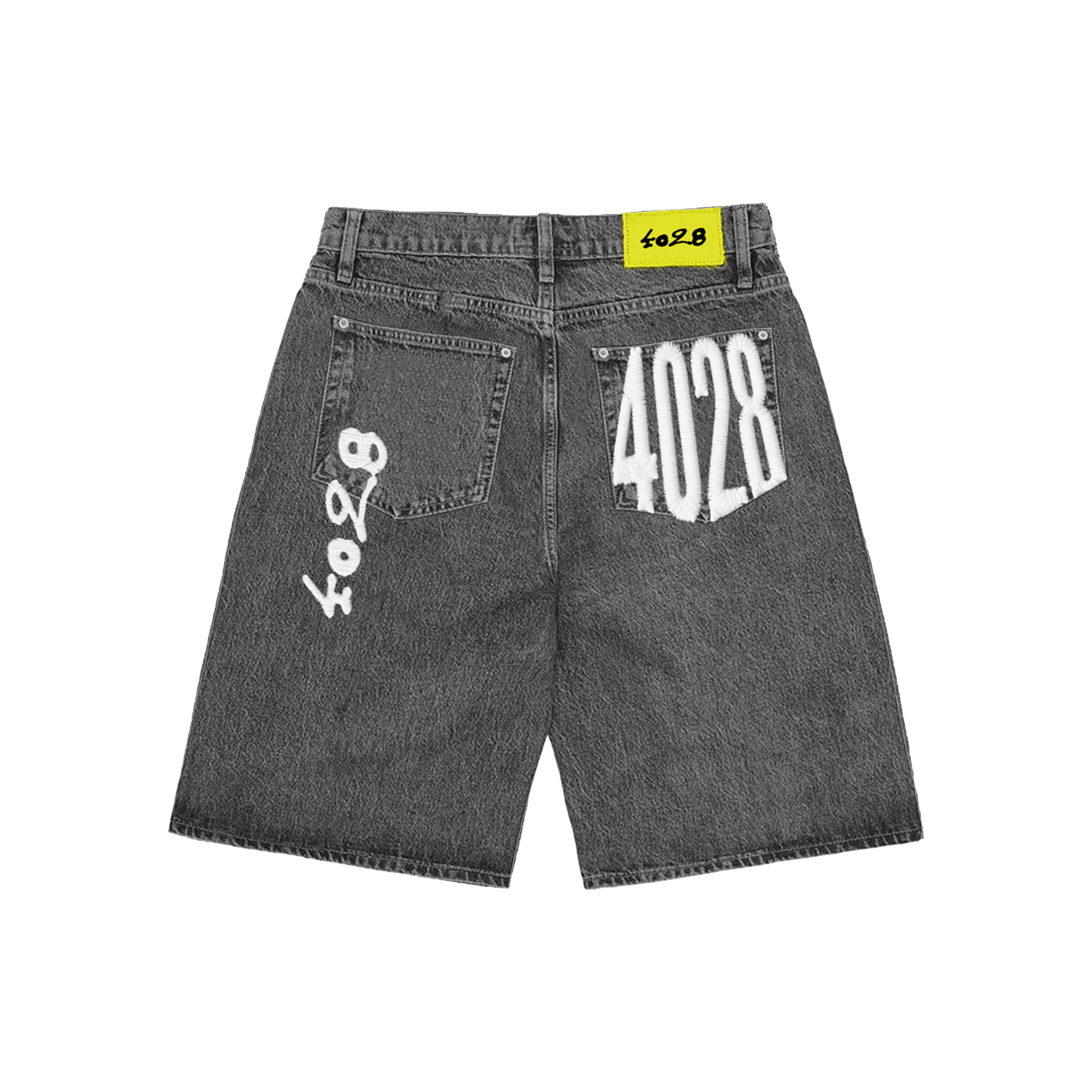 GREY RUNNA DENIM SHORTS
