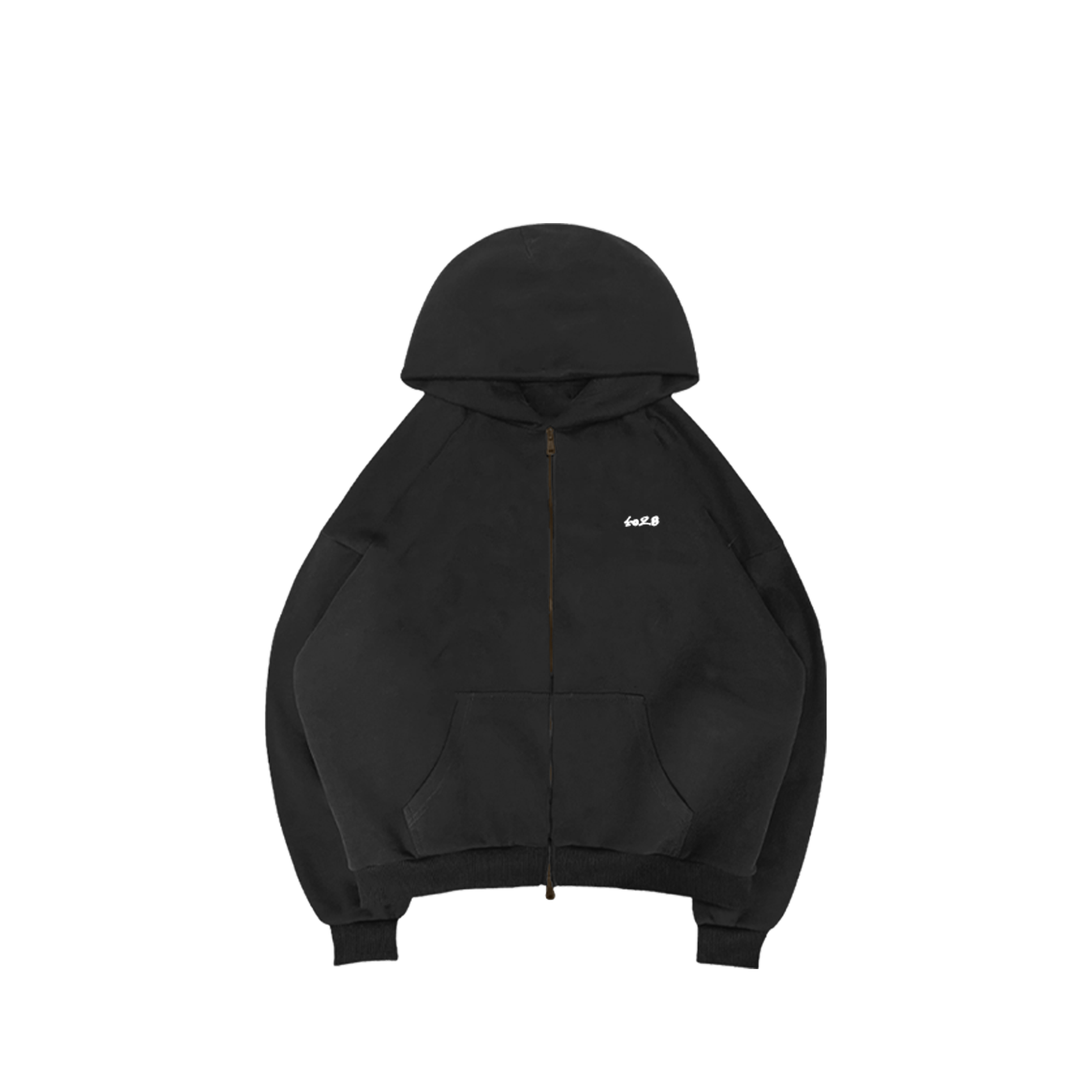 'FROM ANOTHER POINT OF VIEW' ZIP HOODIE GREEN AND BLACK
