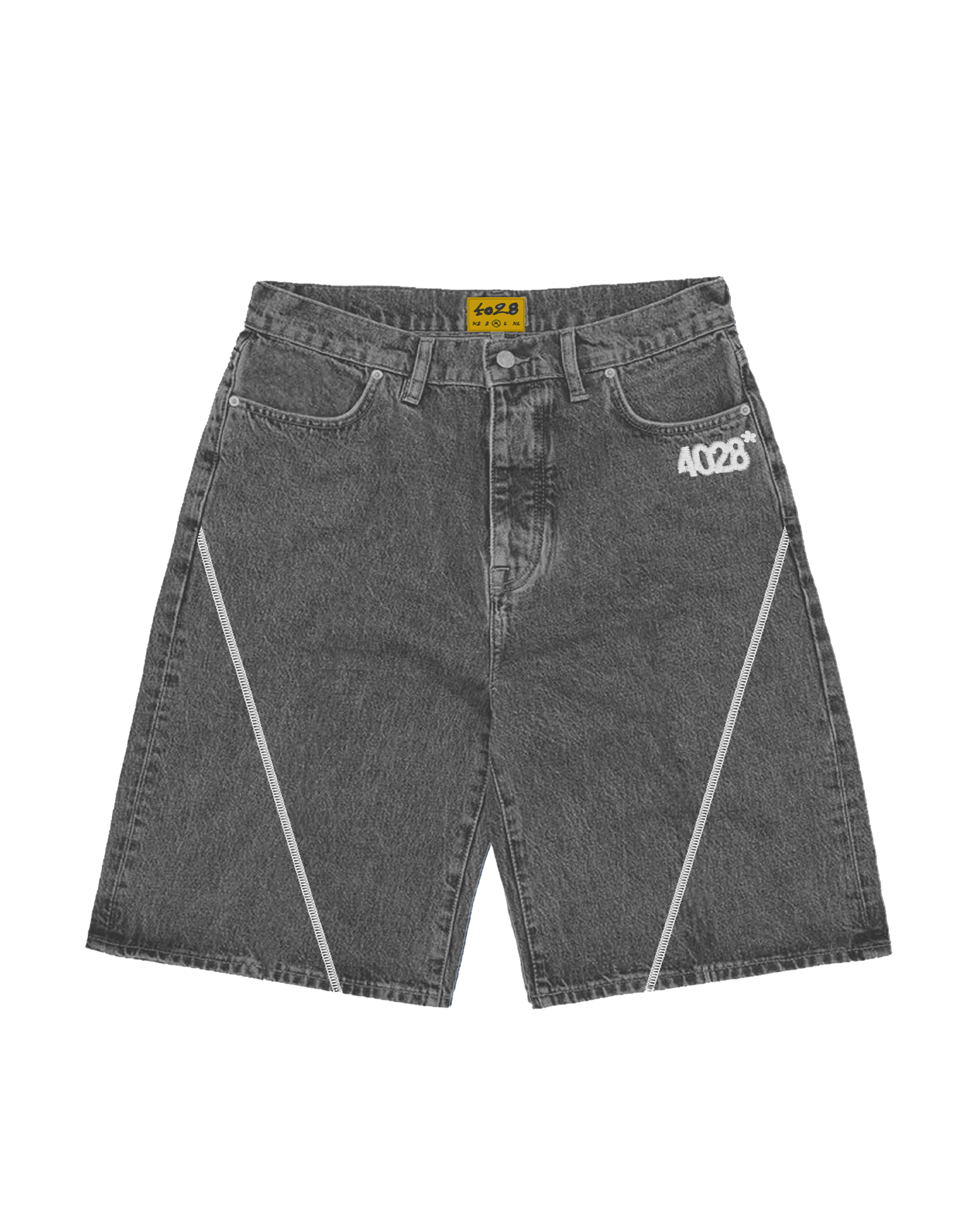 GREY RUNNA DENIM SHORTS